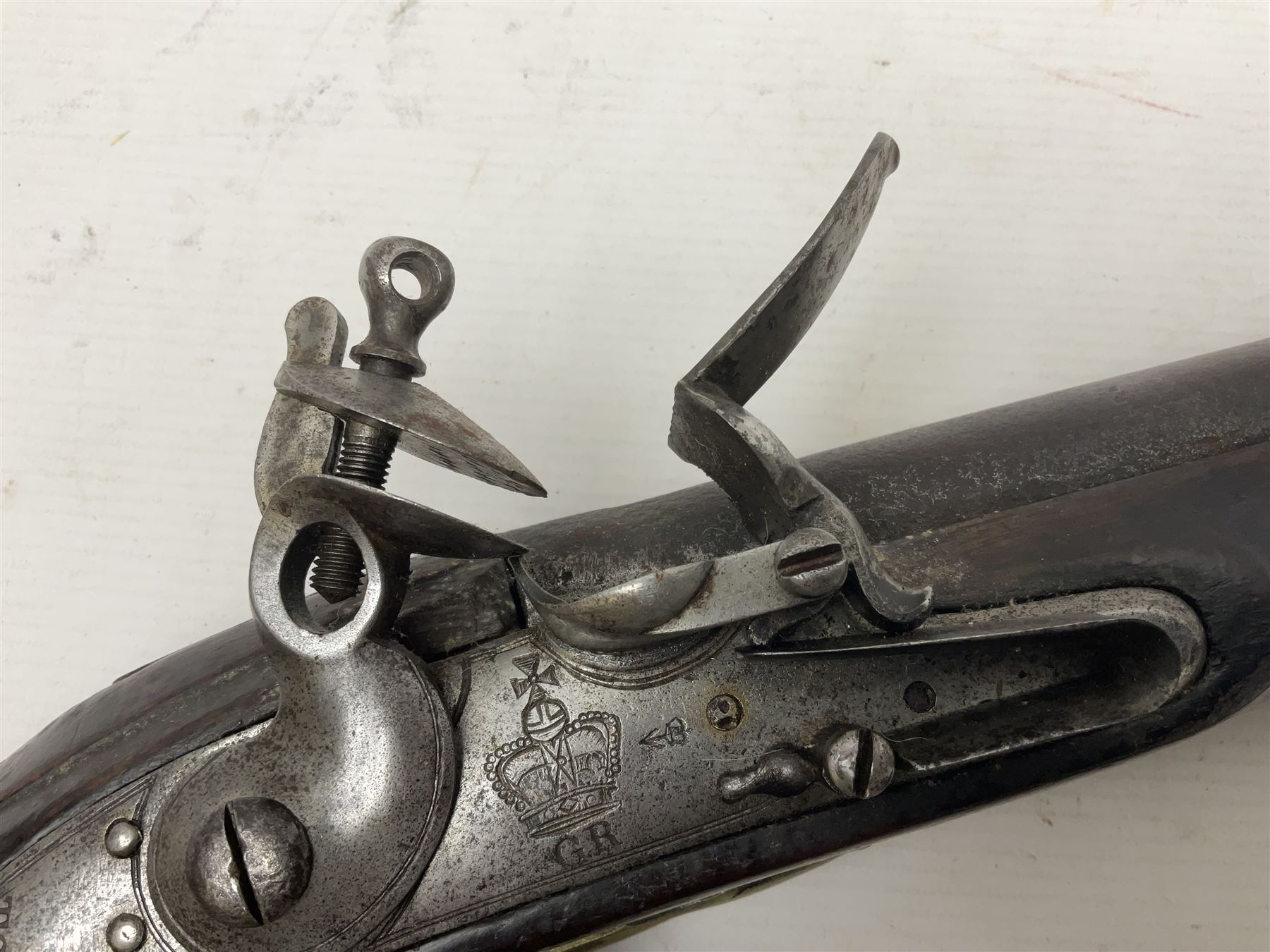 Early 19th century Brown Bess .75cal. flintlock musket, the 96.5cm(38
