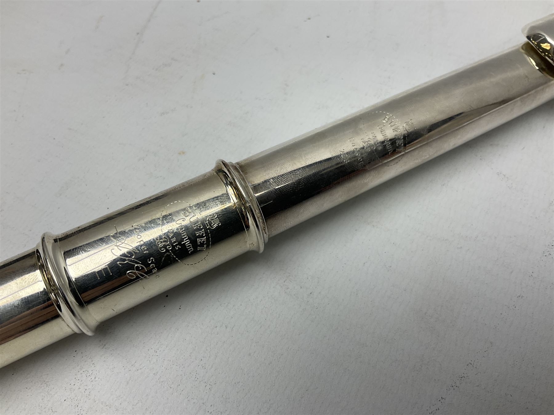 Buffet Crampon Paris three-piece flute, marked Cooper Scale AKC E, serial no.715182; cased