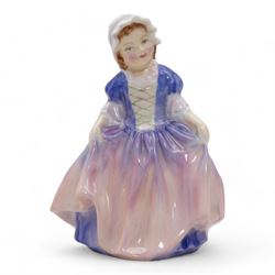 Five Royal Doulton figures comprising 'Rose', 'Dinky Do', 'Bo Peep', 'Cookie' and 'Babie', together with a Royal Worcester figure 'Mischief' modelled by F.G. Doughty (6)