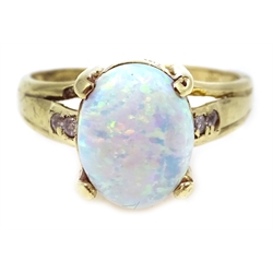  9ct gold opal ring, hallmarked  