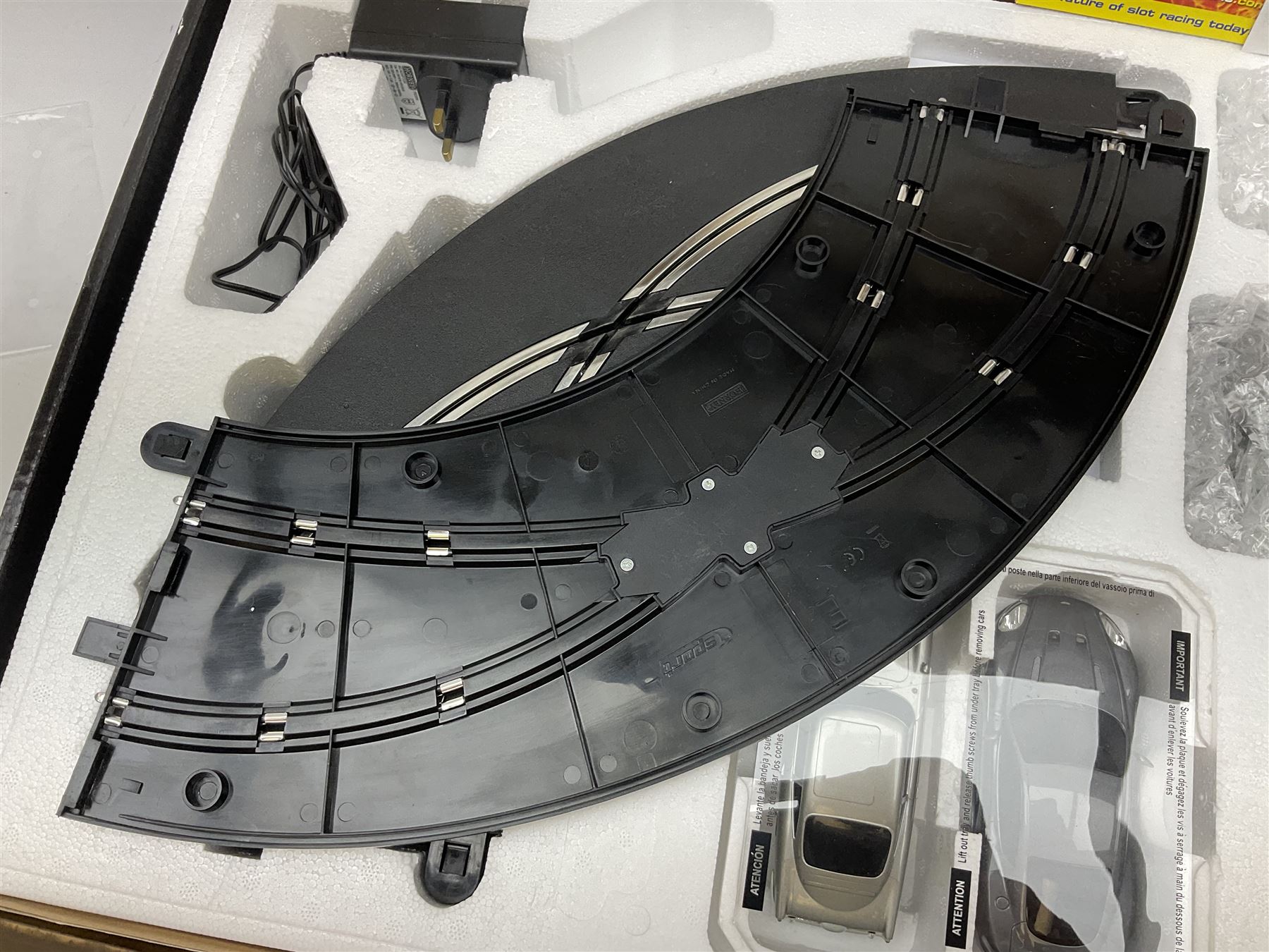 Scalextric James Bond 007 set, c1254 with Aston Martin DB5 Goldfinger car and Aston Martin DBS Casino Royale car, in original box