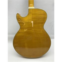 Ibanez George Benson 40th Anniversary arch top semi-acoustic guitar with floating pick-ups and mother-of-pearl inlay; model no.GB40THII serial no.S16120480; L104.5cm; in Ibanez hard carrying case with manual