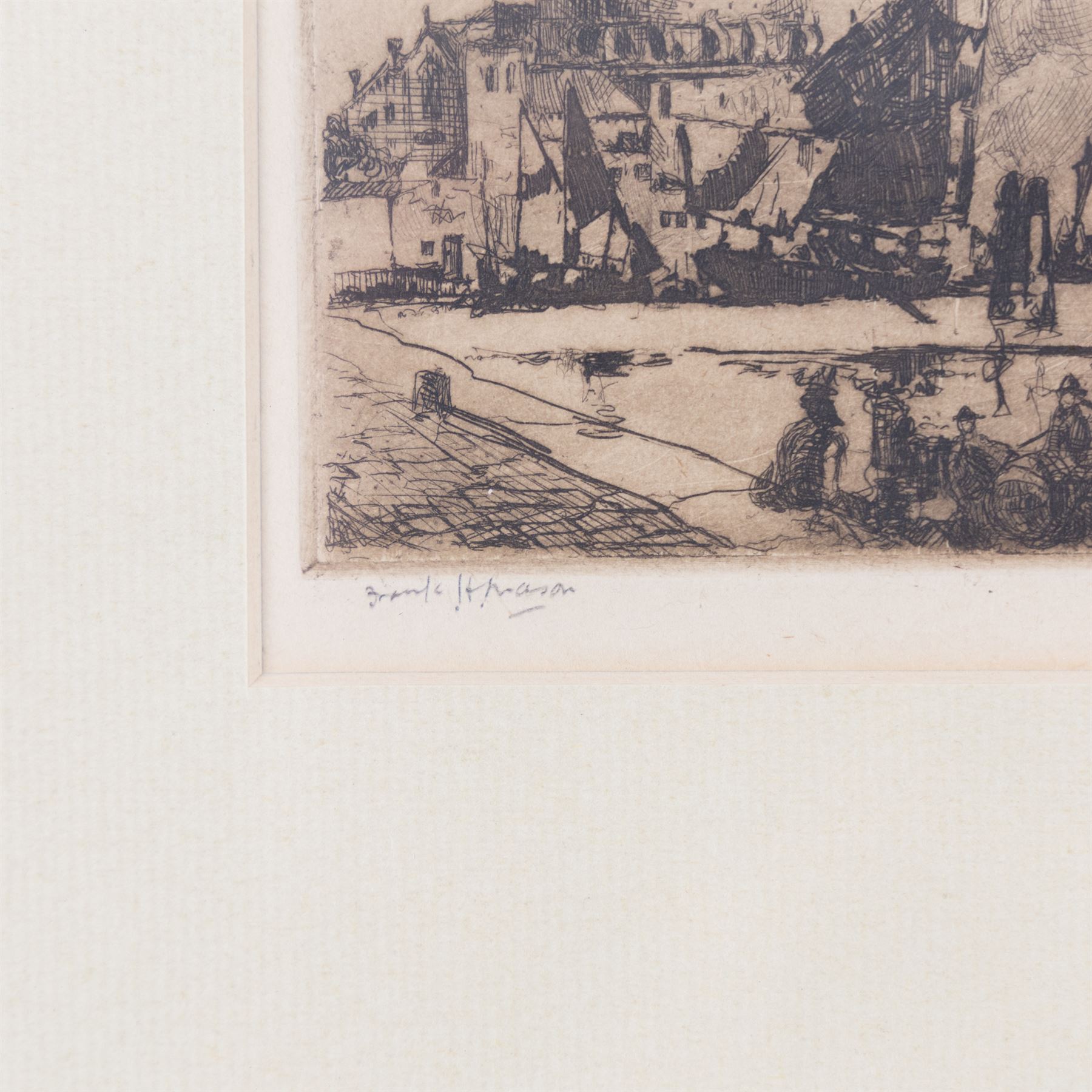 Frank Henry Mason (Staithes Group 1875-1965): 'Venice', proof etching signed in pencil, titled on Henry Whitley label verso 12.5cm x 18cm 