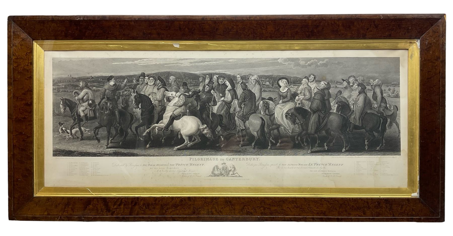 After Thomas Stothard (British 1755-1834): 'The Pilgrimage to Canterbury', 19th century engraving pub. c.1817, 36cm x 97cm