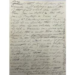 Alfred Augustus Glendening Snr. (British 1840-1921): Cattle and Sheep beside the River Dee, pair oils on board and canvas signed with monograms and dated '09, 19cm x 29cm (2)
Provenance: with original hand written letter of provenance from Uncle Bob (R W Cameron, Tailor of Queen's Road, London) gifting the pictures to his niece Diddy for her 21st Birthday dated March 1st 1910