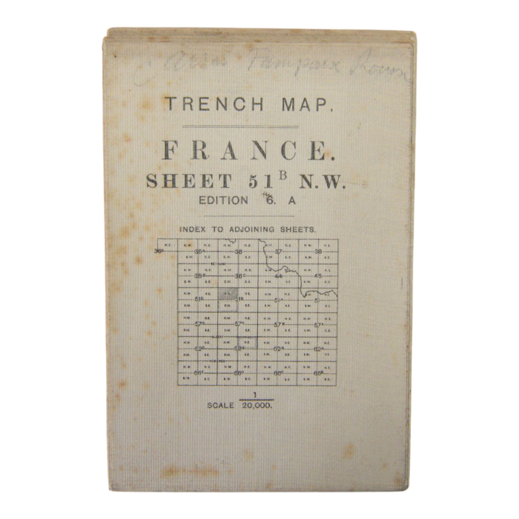 Collection WWI maps, including Trench maps for Villers-Guislain, France and Belgium