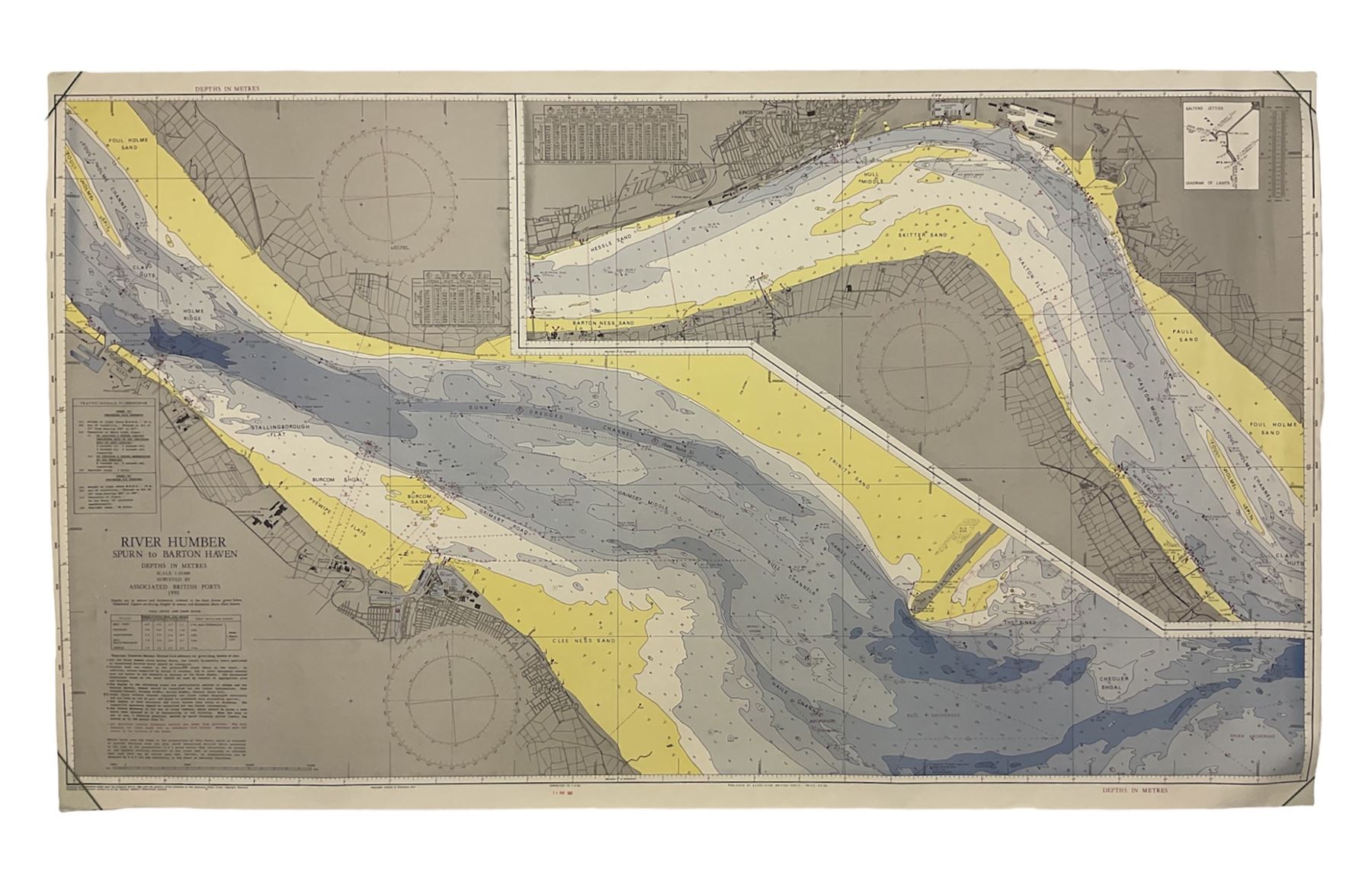Two late 20th century charts of the River Humber entitled 'River Humber and the River Ouse and Trent' 1993 and 'River Humber Spurn to Barton Haven' (rolled)