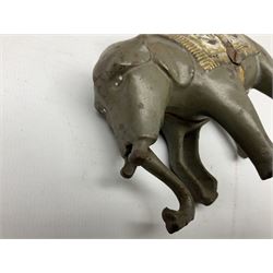 Two early 20th century cast-iron mechanical money banks - 'Rabbit on Cabbage' by Kilgore Manufacturing Company c1921 L11cm; and 'Elephant Swings Trunk' by A C Williams & Co patented 27th June 1905 L12.5cm (2)