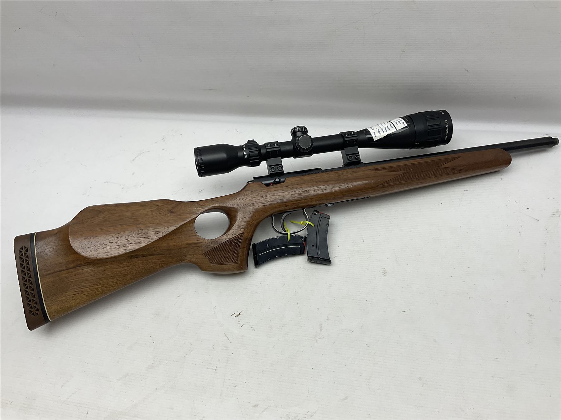 SECTION 1 FIREARMS CERTIFICATE REQUIRED - LEFT HANDED J.G. Anschutz .22 long round bolt action rifle, the 36cm (14