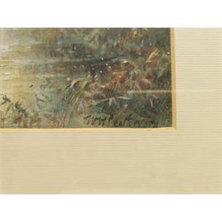 W H Leathwood (British early 20th century): Idyllic Landscapes, pair watercolours signed 16cm x 22cm (2)
