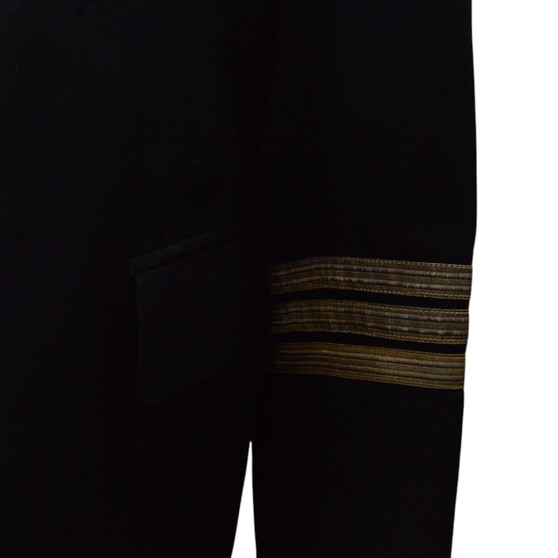 German World War II Kreigsmarine navy blue jacket by Ernst Brendler, Hamburg, with ribbon band, National Emblem and  anchor brass buttons