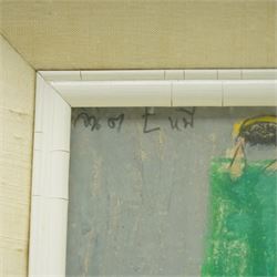 Thai Naive School (20th century): The Tennis Match, pastel indistinctly signed 27cm x 39cm