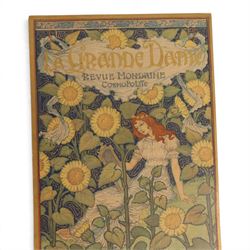 Eugène Grasset (Swiss 1845-1917): 'La Grande Dame', colour lithograph with gold ink and embossing, published c1893, 27cm x 18cm (unframed)