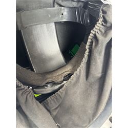 Evolution 110V circular saw and a Kimberley Clark welding mask