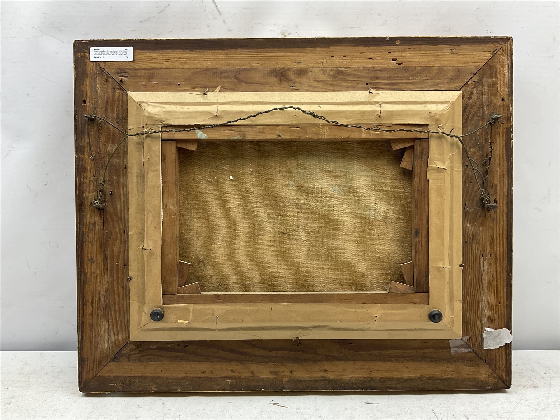 Augustus William Enness (British 1876-1948): Henrietta Street East Cliff Whitby and Driving Sheep on a North Yorks Moorland Track, pair oils on canvas one signed the other signed with initials 24cm x 34cm (2)