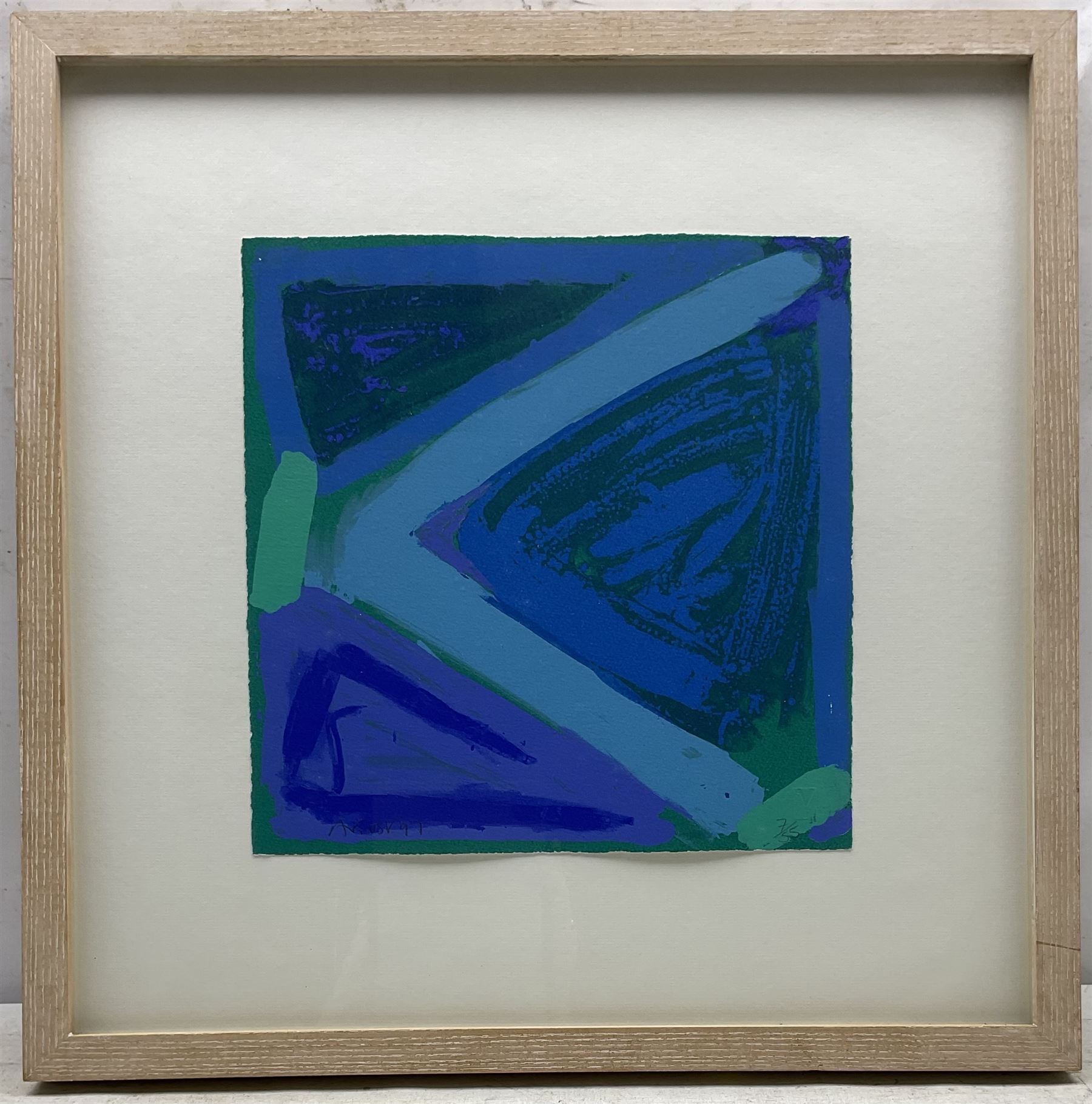 Anthony Frost (British 1951-): 'Totally Blue Beat', screenprint signed dated '97 and numbered 7/55 in pencil, with publisher's Gamma blindstamp 30cm x 30cm full sheet