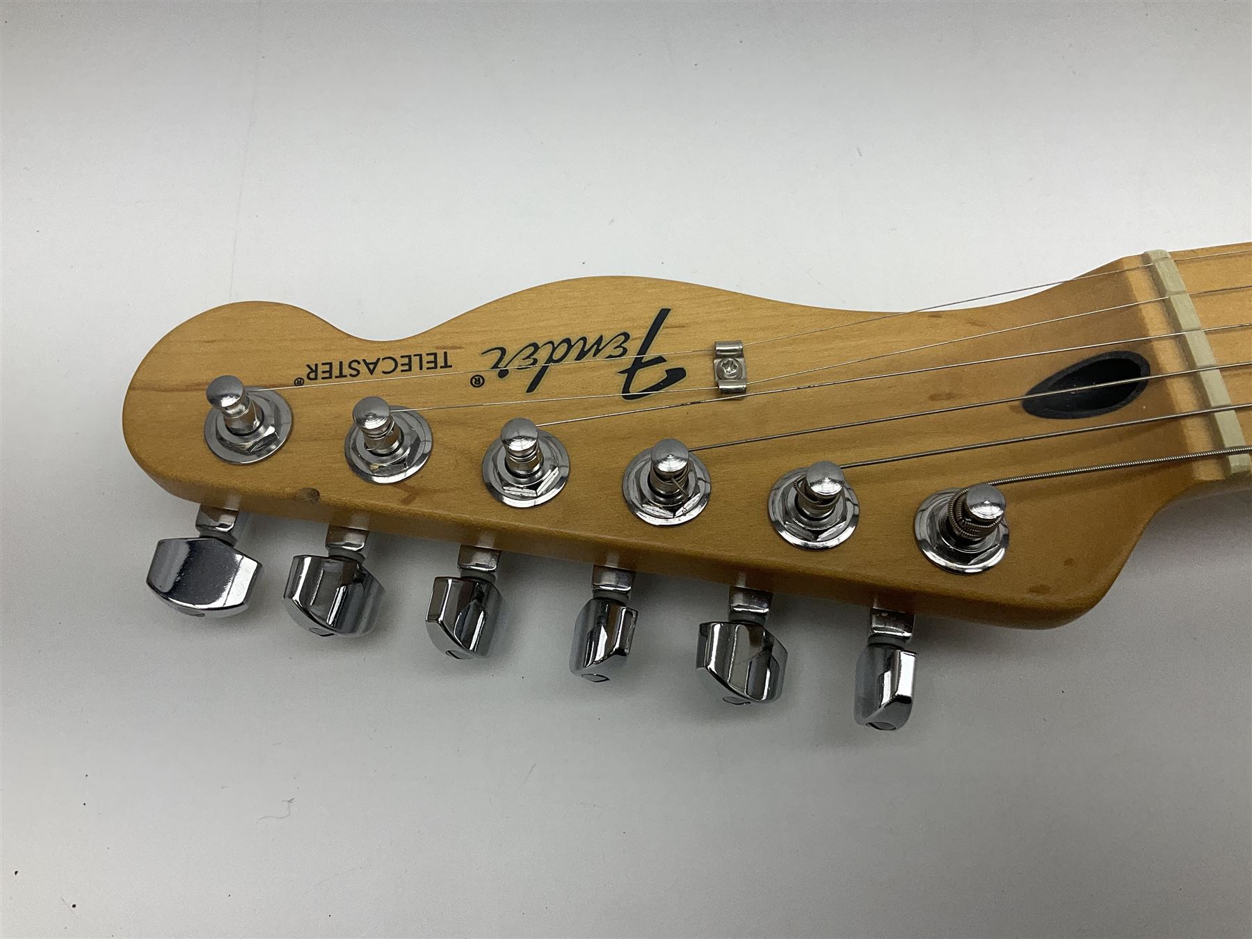 2009 Fender Telecaster electric guitar in black, retro fitted with Charlie Christian copy pick-up, serial no.MZ9546274; L98cm; in Fender soft carrying case