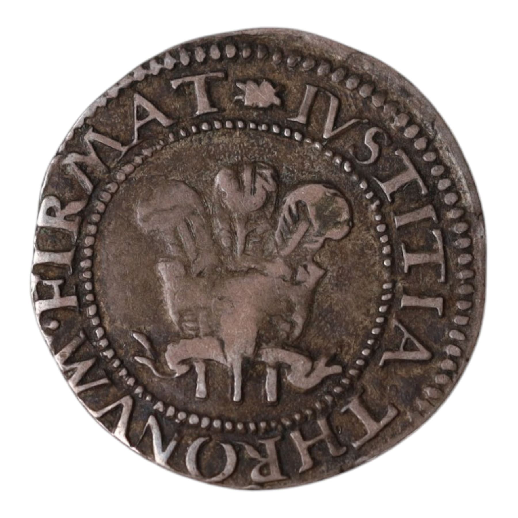 Charles I silver two pence or half groat, Aberystwyth mint