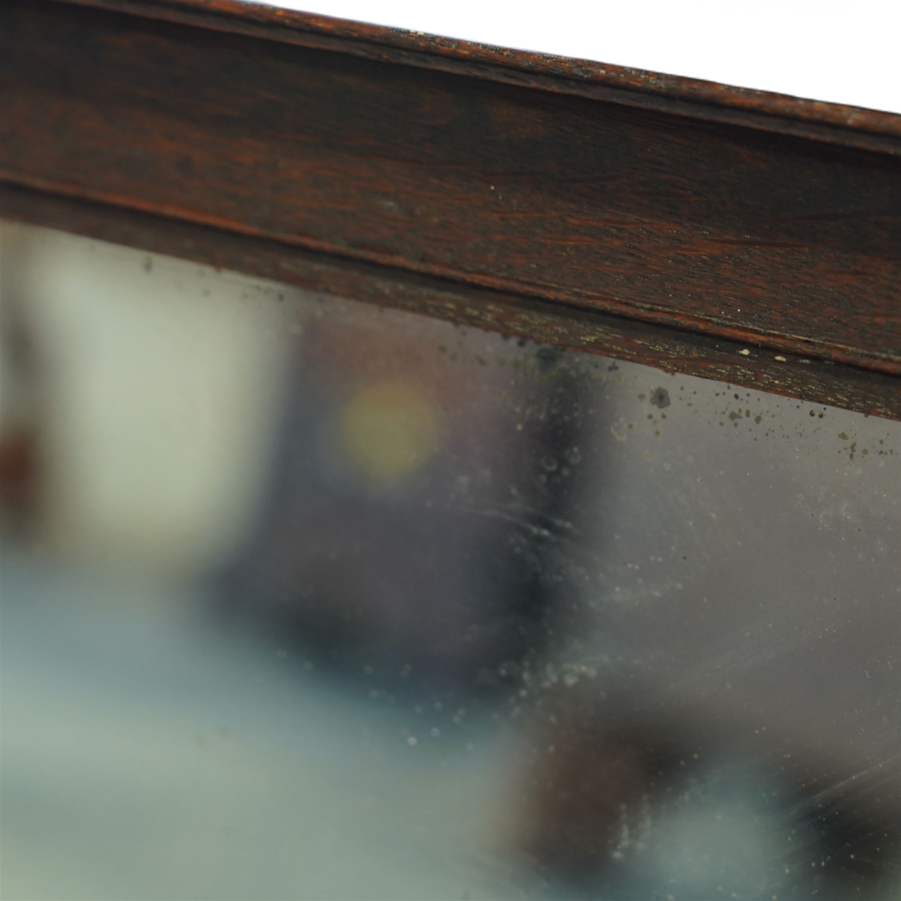 Early 20th century oak framed mirror