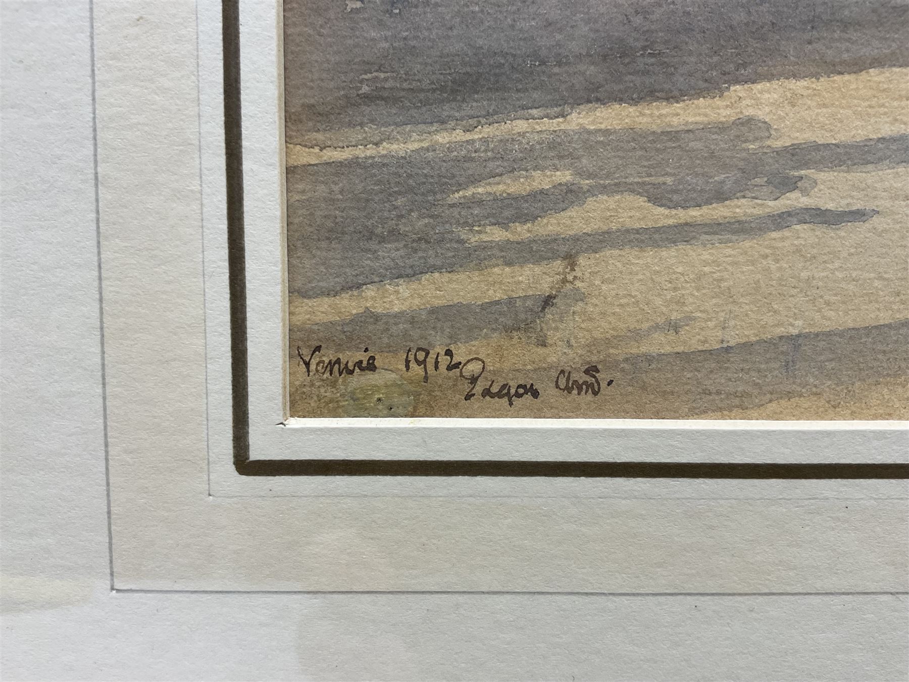 Edgar Wood (British 1860-1935): 'Venice', watercolour signed titled and dated 1912, 27cm x 34cm