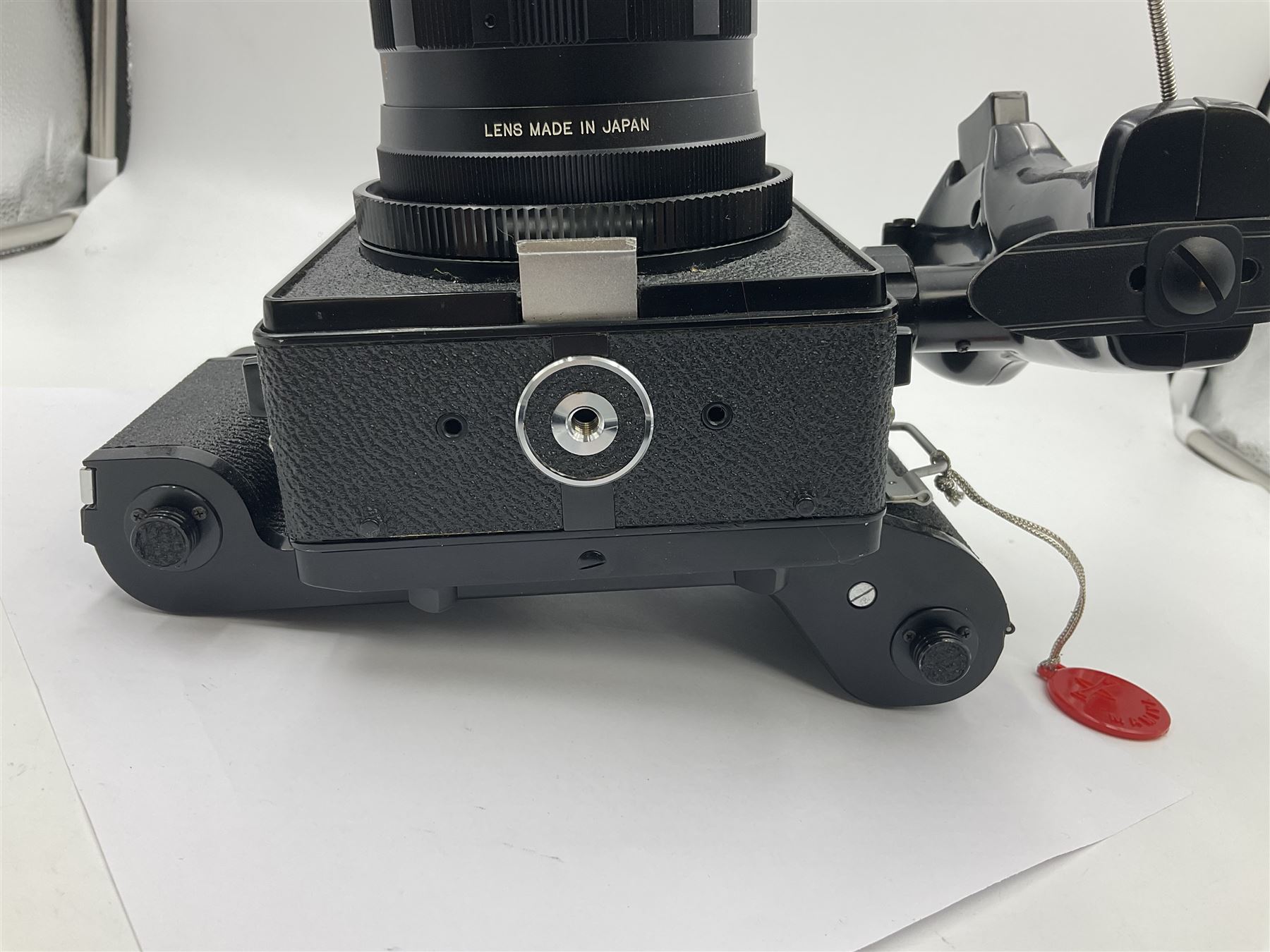 Mamiya Universal camera body, serial no. A87210, with 'Mamiya - Sekor P 1:4.7 f=127mm' lens, serial no. 31476 and Mamiya 6x9 roll film adapter