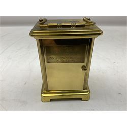 French Bayard carriage clock in brass case H11.5cm