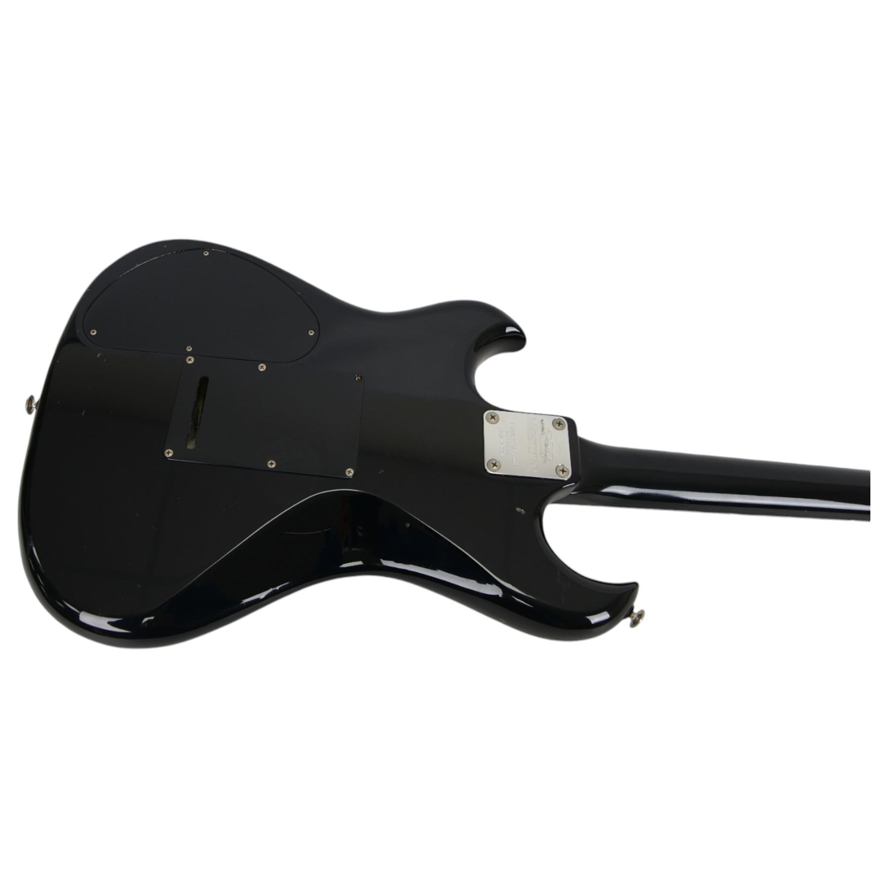 1980s Japanese Westone Spectrum DX electric guitar Bendmaster Deluxe tremolo, in gloss black finish, serial no. 6110889, in modern soft case, guitar L100cm