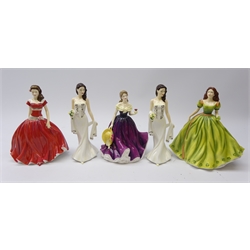  Five Royal Doulton Pretty Ladies figures: Special Gift, Irish Charm, English Rose and two Gabrielle, as new, boxed  