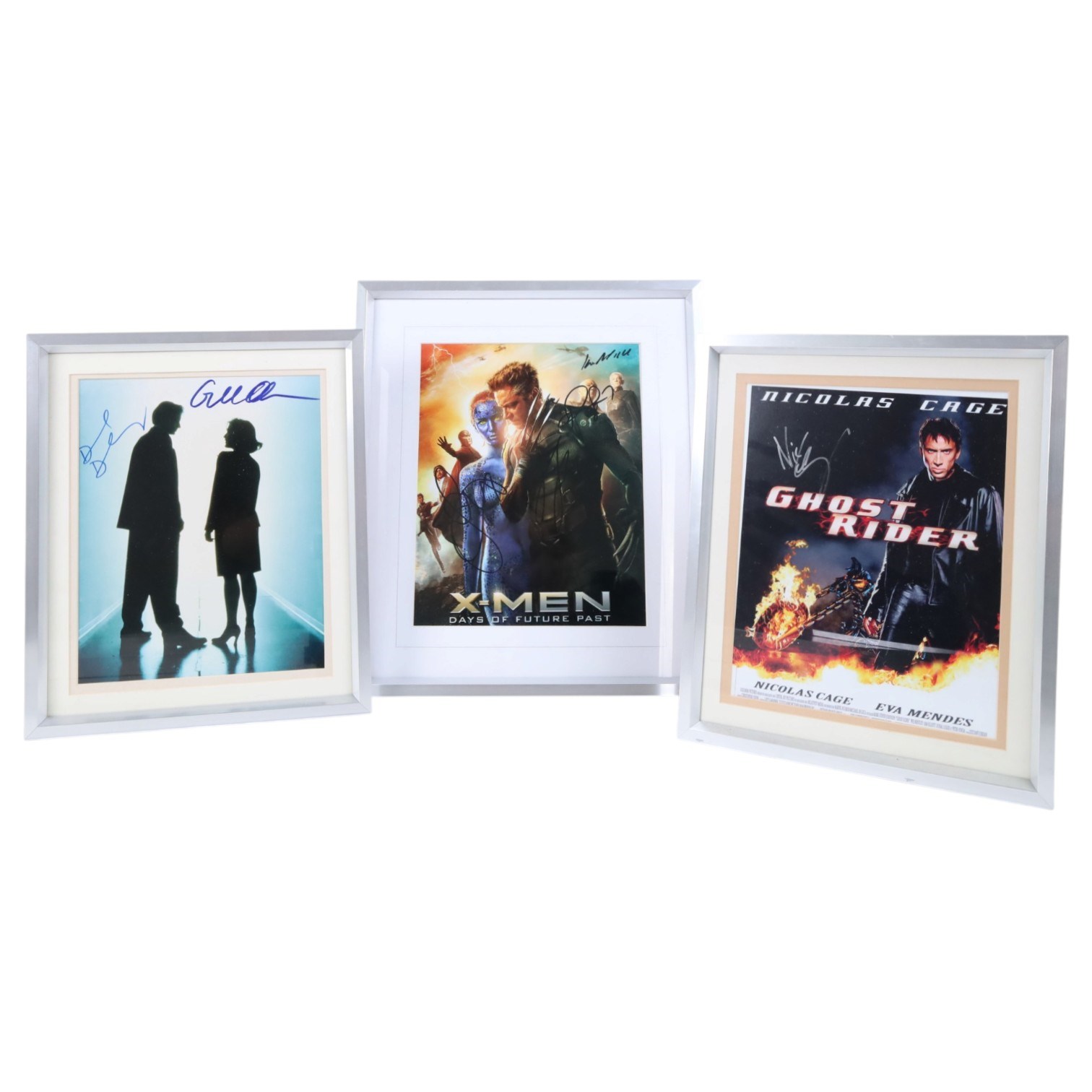Collection of film related prints, all with spurious cast signatures, including Home Alone, Ghost Rider, Pirates of the Caribbean etc