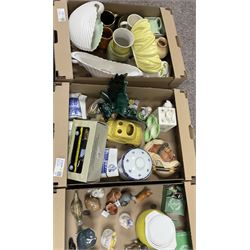 Collection of Beswick figures, together with other collectables, including Russian dolls, teapots, vases etc, in six boxes