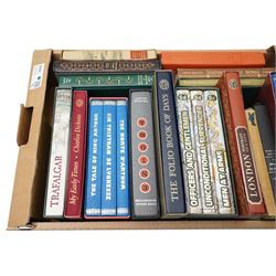 Folio Society volumes including Mallory's 'Chronicles of King Arthur' three volumes, Evelyn Waugh 'Sword of Honour' three volumes, 'The Folio Book of Days' and various others mostly in slip cases