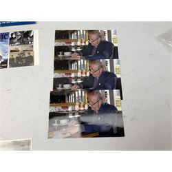 Titanic cover with Canadian cancellation signed David Haisman and cover with Queenstown cancellation signed by stamp designer, book signed David Haisman, two Titanic covers and book signed David Haisman, Titanic Facsimile postcard signed David Haisman and cover with Alderney cancellation signed by stamp designer, Biography of Edith Brown signed David Haisman (9)