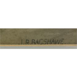 Joseph Richard Bagshawe (Staithes Group 1870-1909): Fishing Coble off Staithes, watercolour over pencil signed 25cm x 36cm 
Provenance: acquired direct from the trustees of the Bagshawe Estate when the final part of the artist's studio collection was dispersed in Whitby in the 1990s, never previously been on the open market 
