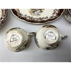 Royal Worcester Palissy Game Series pattern tea and dinner wares, to include two teapots, coffee pot, twelve cups and saucers in two sizes, four dinner plates etc (40) 