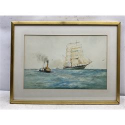 William Minshall Birchall (American 1884-1941): 'Sail Paddle and Screw', watercolour signed titled and dated 1922, 33cm x 51cm