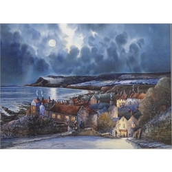  'Robin Hoods Bay', limited edition colour print No.287/500 signed in pen by John Freeman (British 1942-) 38cm x 52cm  