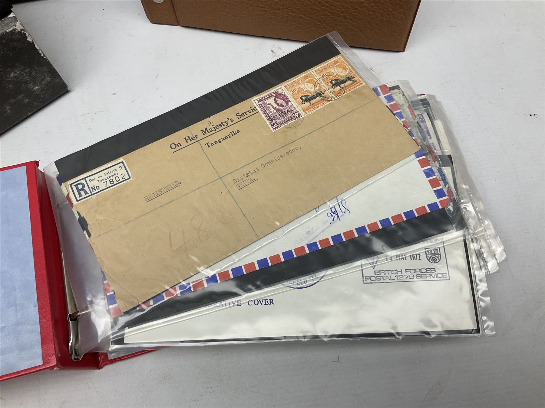 Stamps including Royal Mail PHQ cards, air mail covers, first day covers, Queen Elizabeth II pre decimal stamps etc, in various albums and loose, in one box