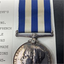 Victoria Egypt Medal 1882-89 awarded to 37 Pte. B. Massey 1/Yorkshire Regiment; with ribbon