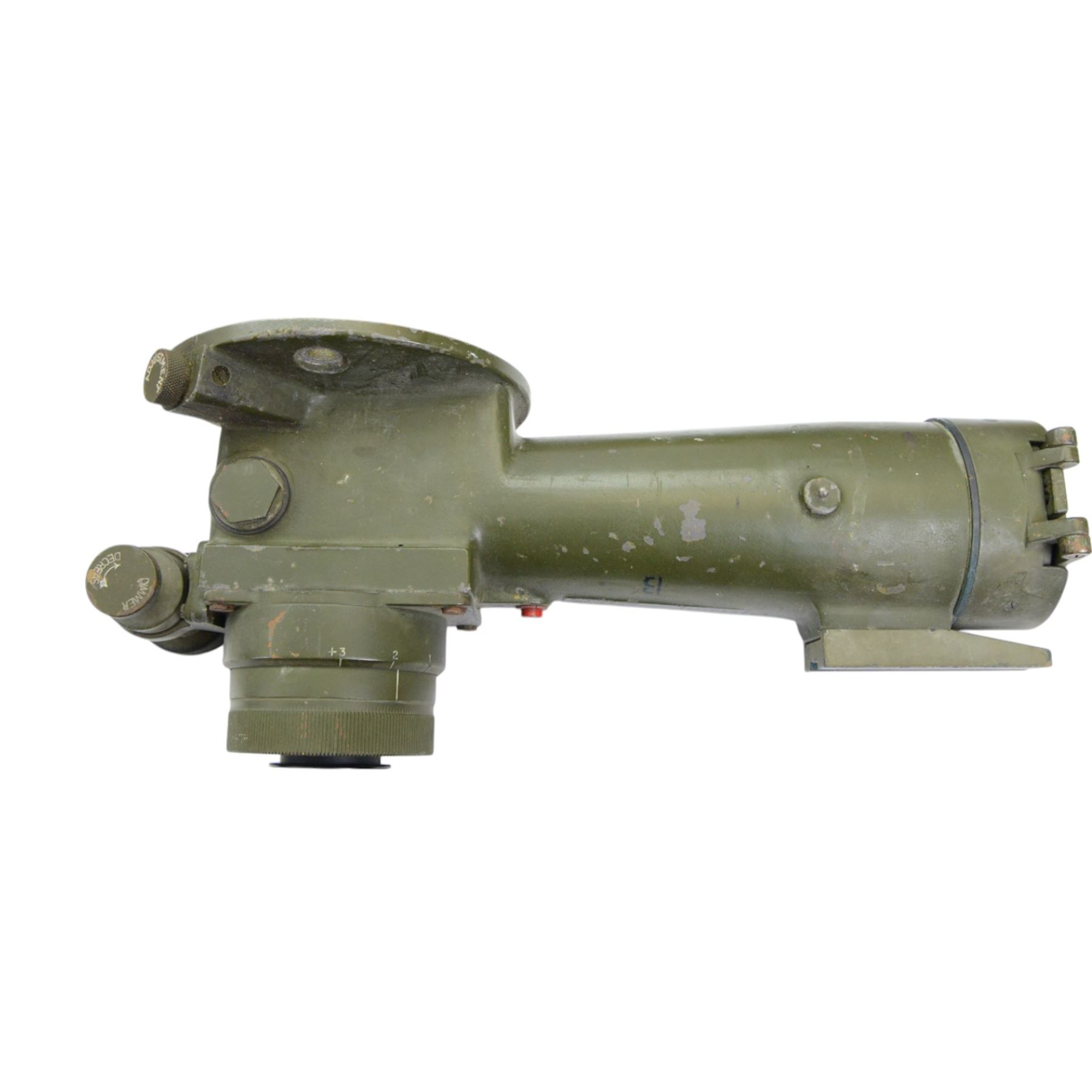 Barr & Stroud military issue type FT27 range finder no. 1009 dated 1916 stamped with broad arrow, in metal case, together with gun sights including ZRAK ON-59, MK II telescopic bearing, MK II telescope elevation and two tripods