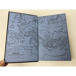 Folio Society - fifteen volumes including ten by Thomas Hardy, together with The Waning of the Middle Ages and Doctor Zhivago, etc, all missing slip covers 