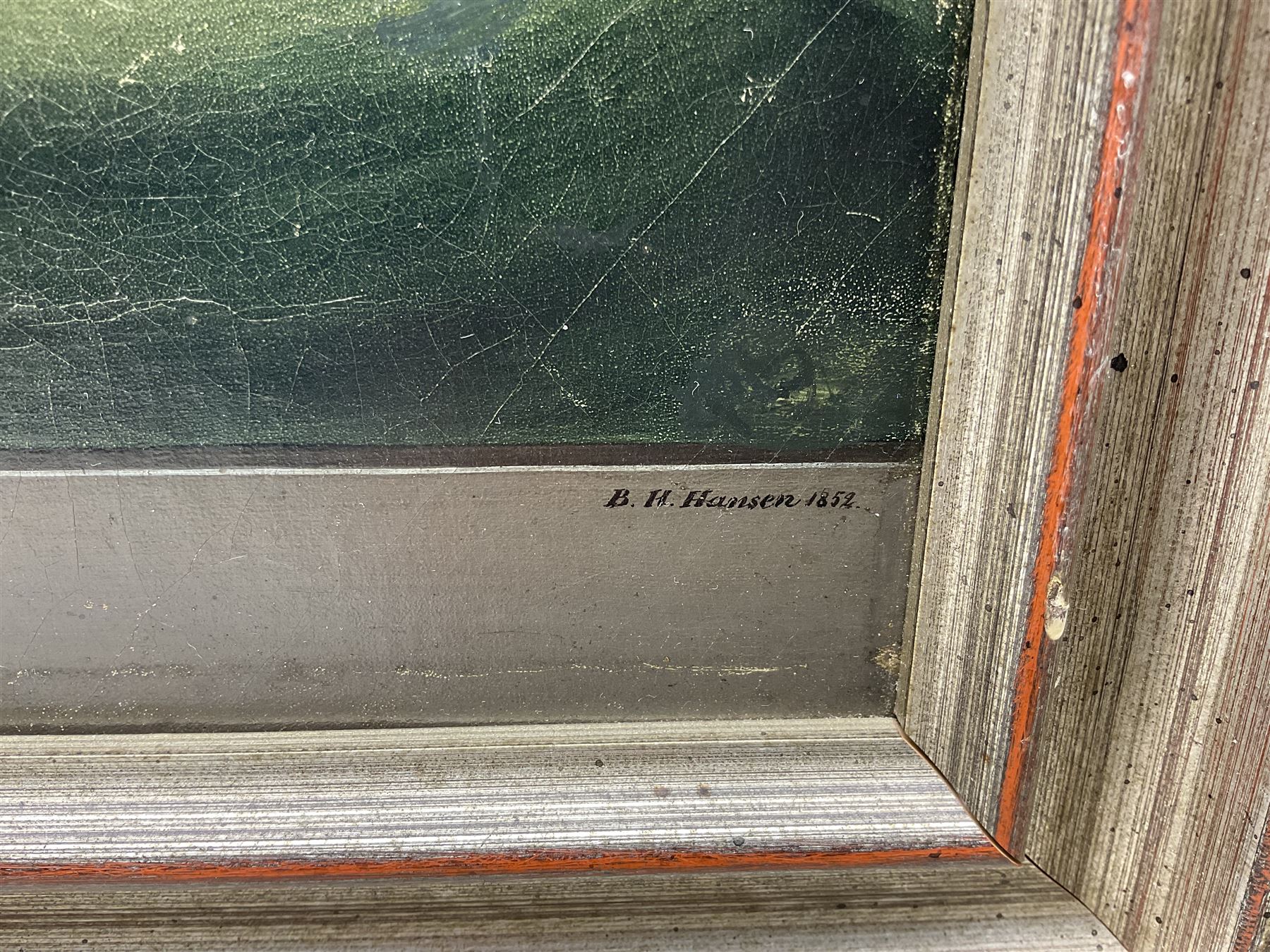 Broder Heinrich Hansen (Danish/German c.1811-1851): 'Lillias of Stockton - Thomas Robinson Commander' Ship's Portrait, oil on canvas signed titled and dated 1852, 52cm x 76cm