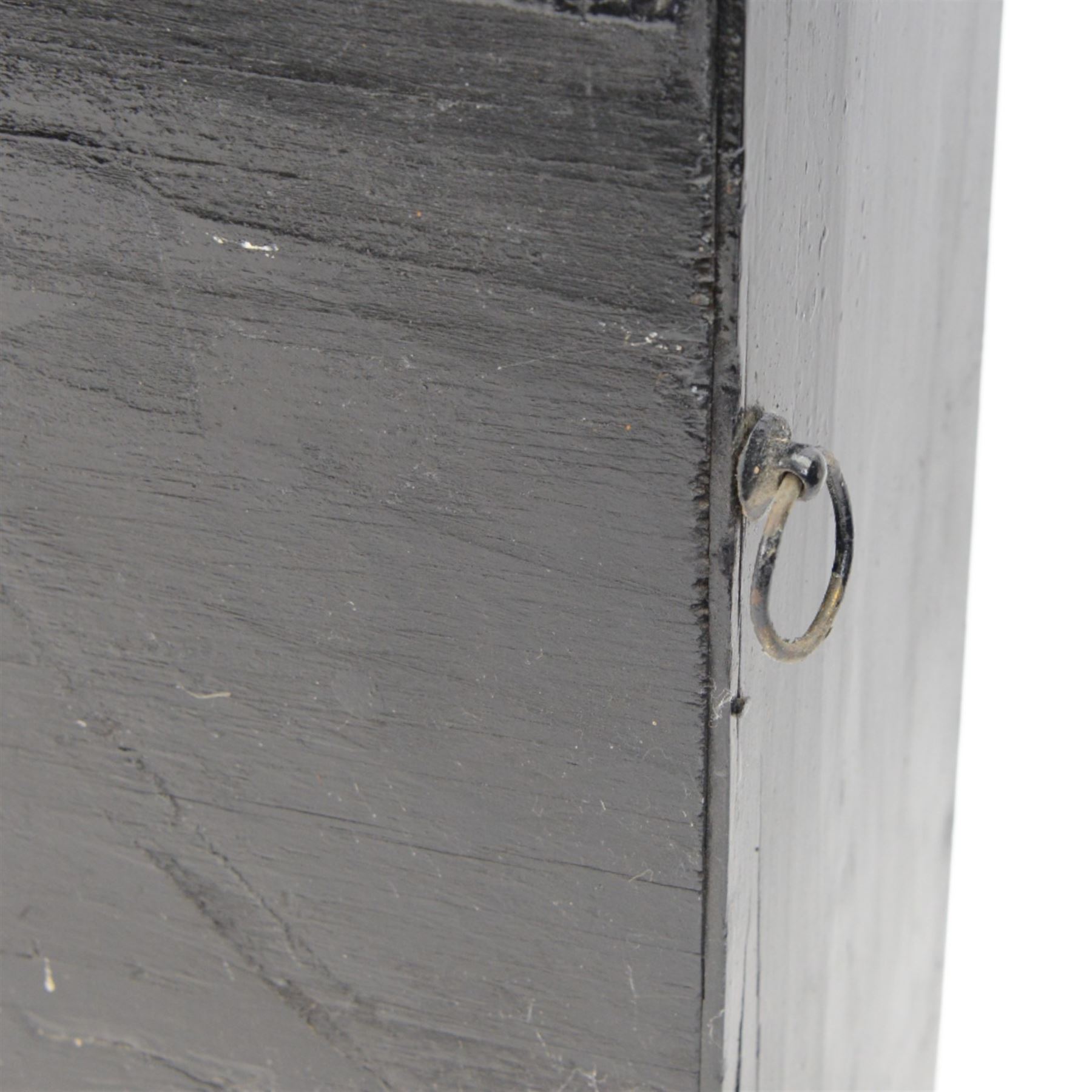 19th century half block ship diorama, depicting a three-masted clipper ship at full sail off Whitby, with a painted seascape backdrop, in glazed wooden case, H36cm, W64cm