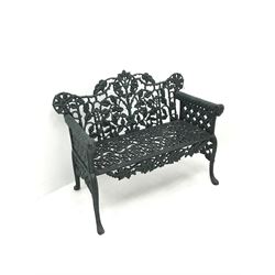 Victorian style ornate cast iron garden bench