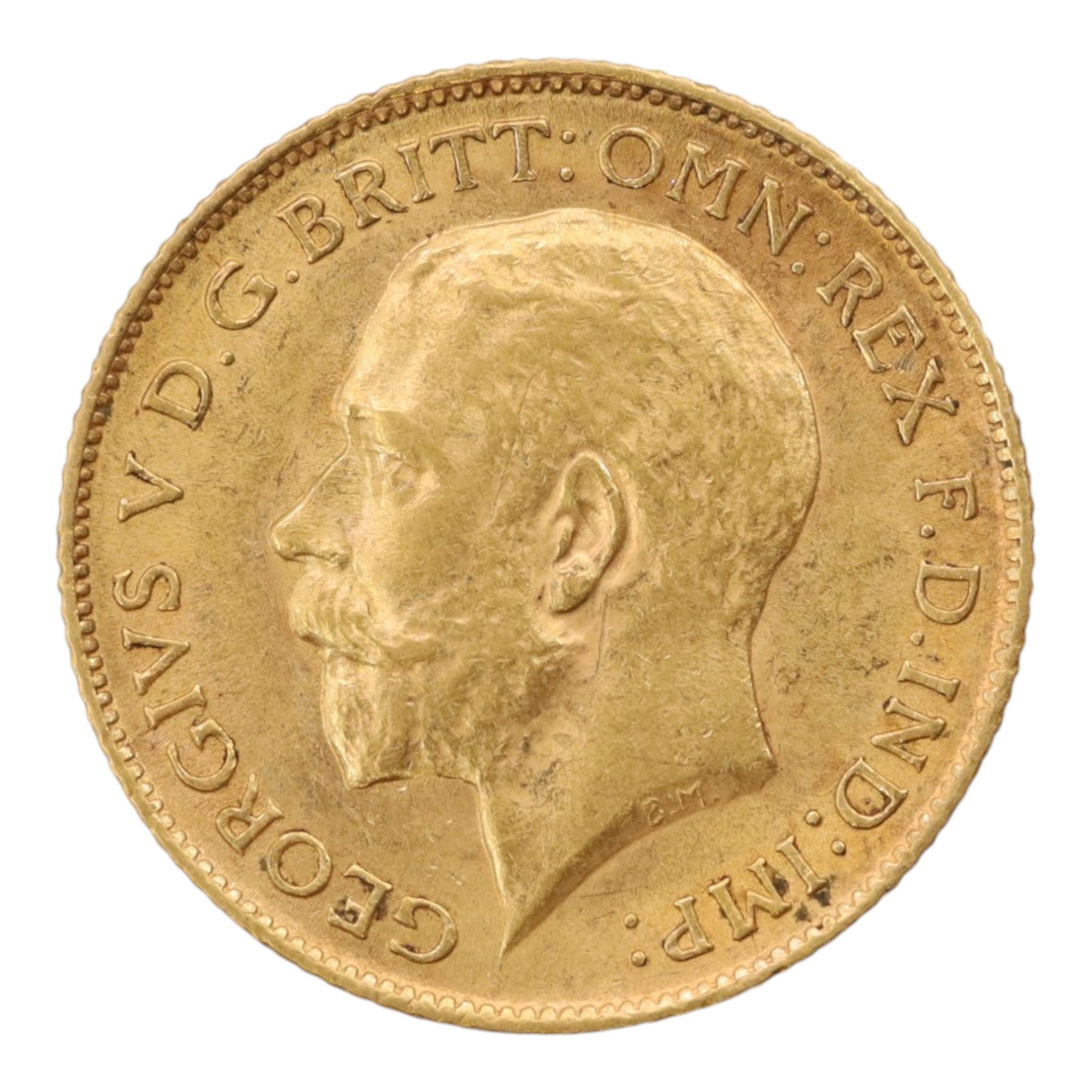 King George V 1912 gold half sovereign coin