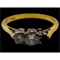 Two 18ct gold stone set rings