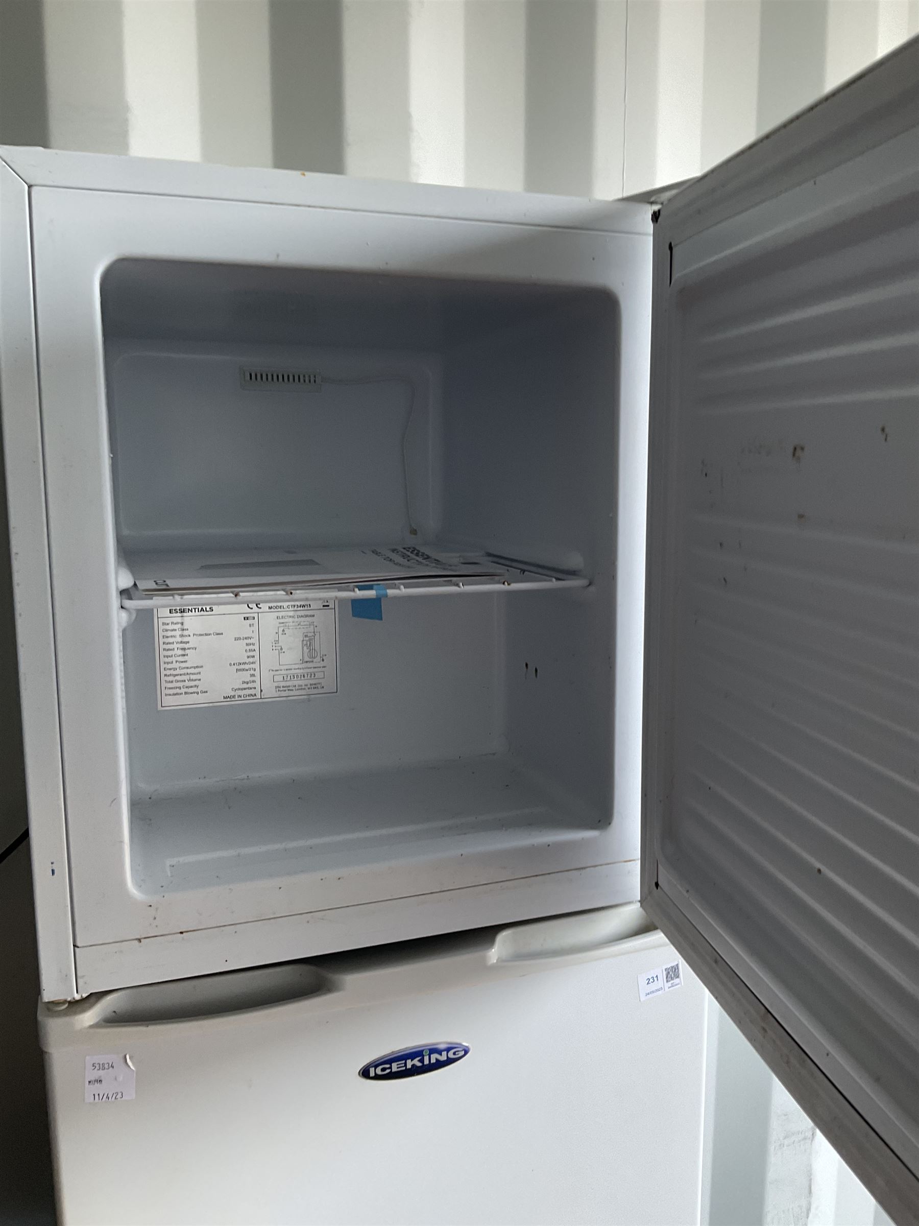 Two Iceking and currys essentials countertop fridges - THIS LOT IS TO BE COLLECTED BY APPOINTMENT FROM DUGGLEBY STORAGE, GREAT HILL, EASTFIELD, SCARBOROUGH, YO11 3TX