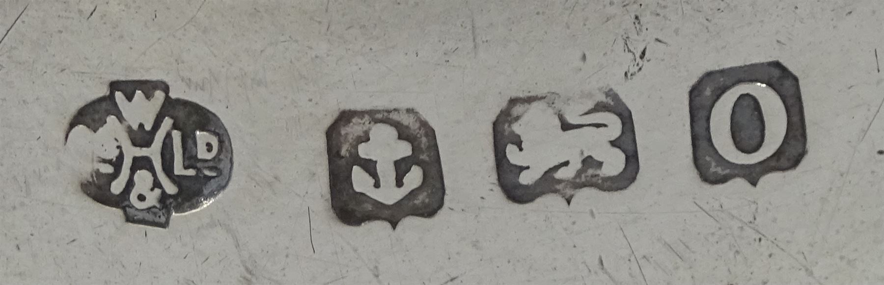 Silver table lighter in the form of a grenade, with detachable flame wick finial by William Hutton & Sons, Birmingham 1938