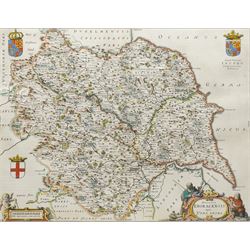 Johannes (Joan) Blaeu (Dutch 1596-1673): 'Ducatus Eboracensis Anglice Yorkshire', 17th cen...
