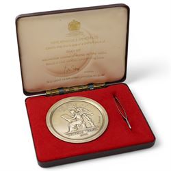 Toye, Kenning & Spencer - Limited Edition 'Wellington Commemorative Picture Medal', silver...