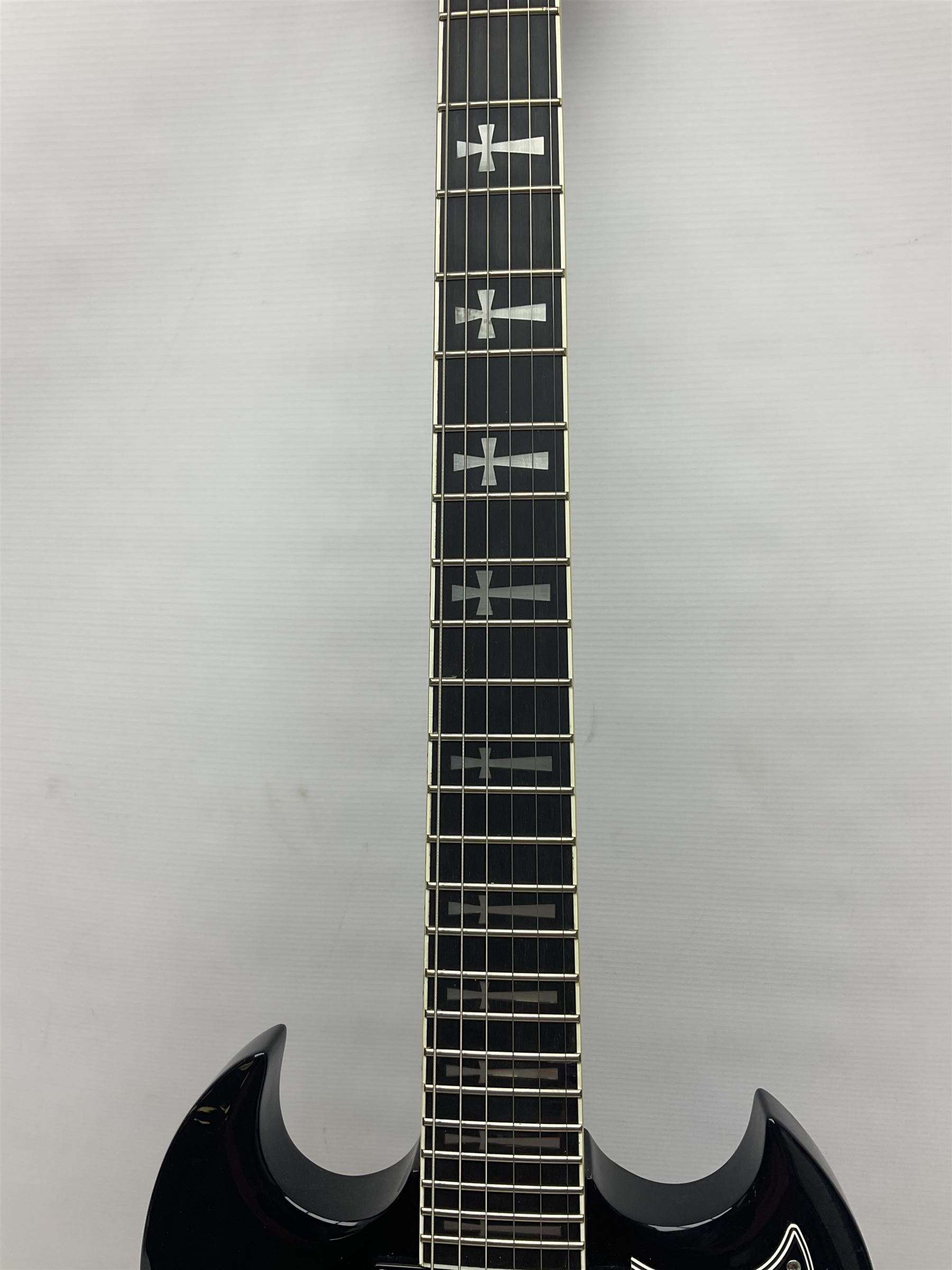 2015 Epiphone limited edition Tony Iommi signature SG Custom electric guitar, serial no.1506201270, L101cm; in cardboard delivery box with authenticity folder containing certificate and photograph of Iommi.